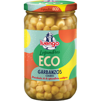 garbanzos cocidos ecológicos frasco 400 g neto escurrido - Luengo