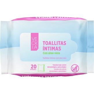 toallitas íntimas con Aloe Vera paquete 20 unidades - Veckia