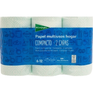 Rolo de Cozinha Compacto 2 Camadas embalagem 6 unidades - El Corte Inglés