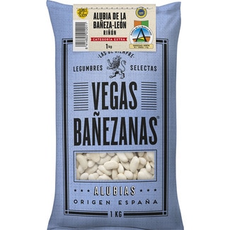 alubia blanca riñón extra IGP de la Bañeza-León saco 1 kg - Vegas Bañezanas