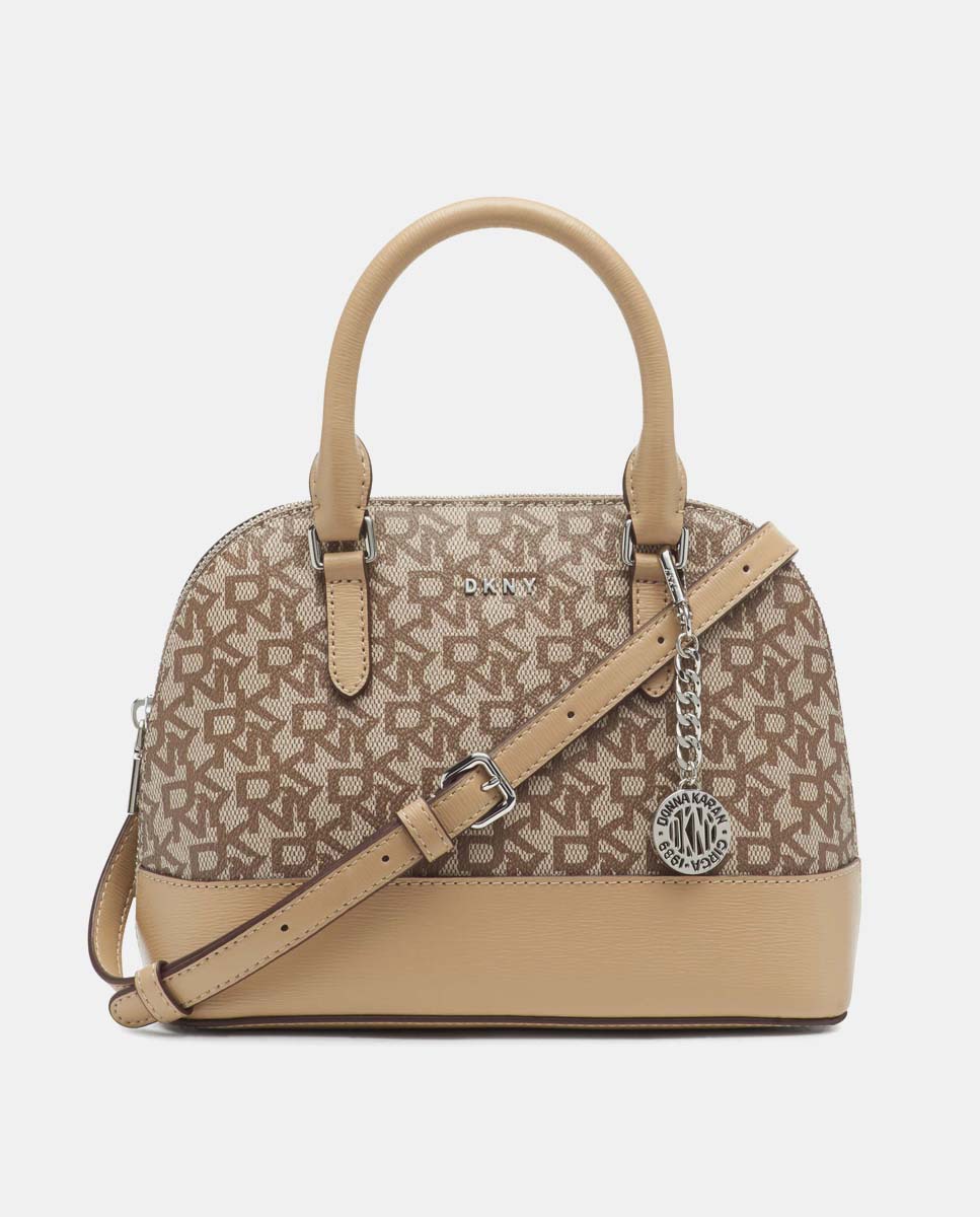 Bolso de mano DKNY en beige con estampado de logos · DKNY · El Corte Inglés Bolso de mano DKNY en beige con estampado de logos · DKNY · El Corte Inglés