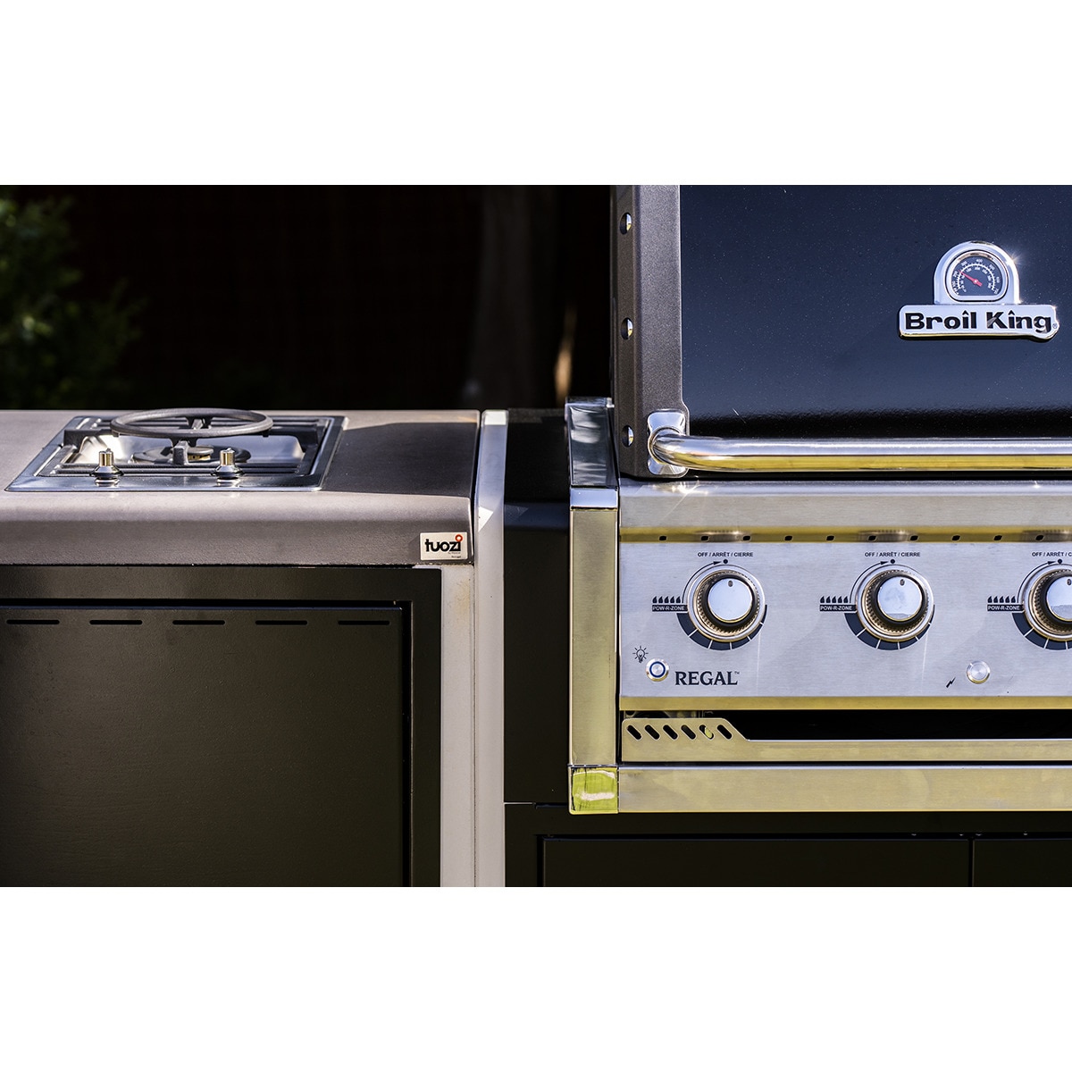 Barbacoa de gas encastrada Kitaway Blanco / Negro-3