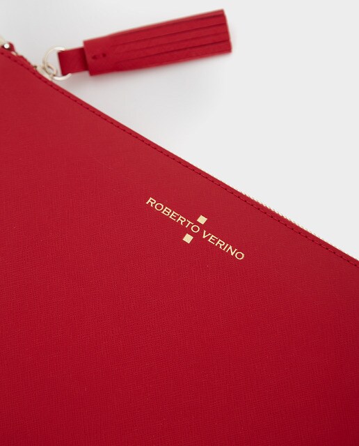 Bolso de mujer clutch Lisa piel saffiano rojo · Roberto Verino · El Corte  Inglés