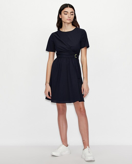 Vestido drapeado escote redondo · Armani Exchange · El Corte Inglés