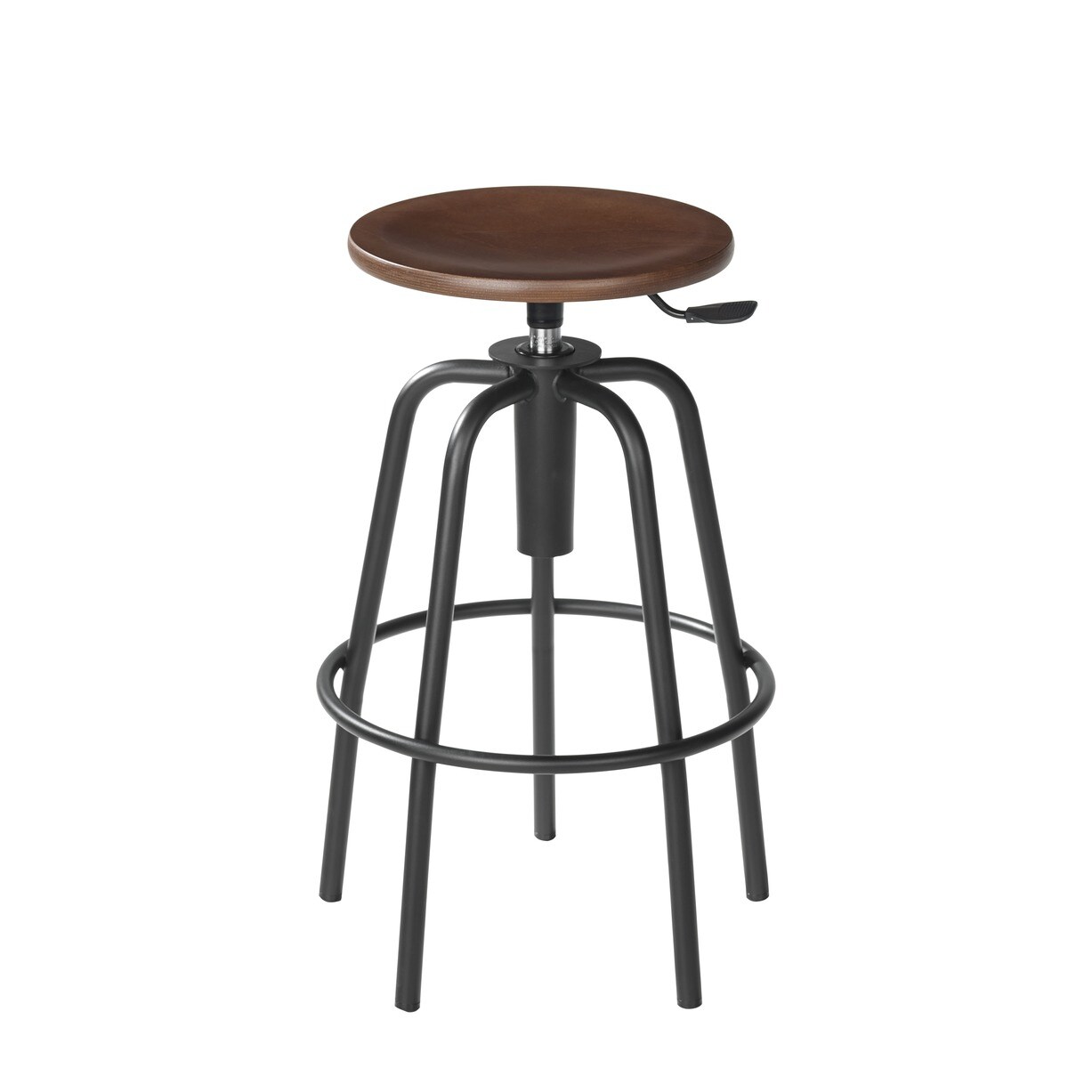 Banco Ajustável e giratório Up&Down Preto / Nogueira-2