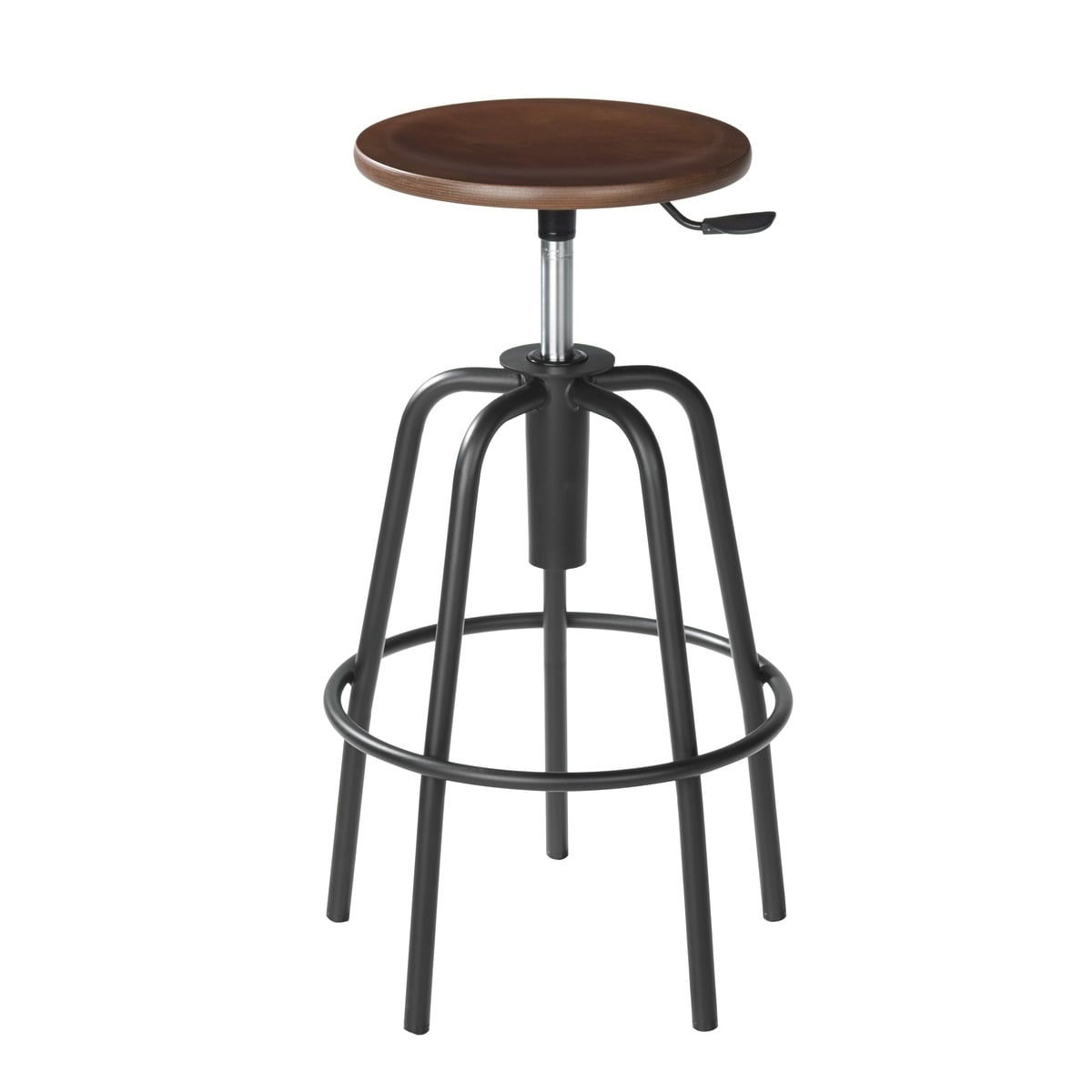 Banco Ajustável e giratório Up&Down Preto / Nogueira-1