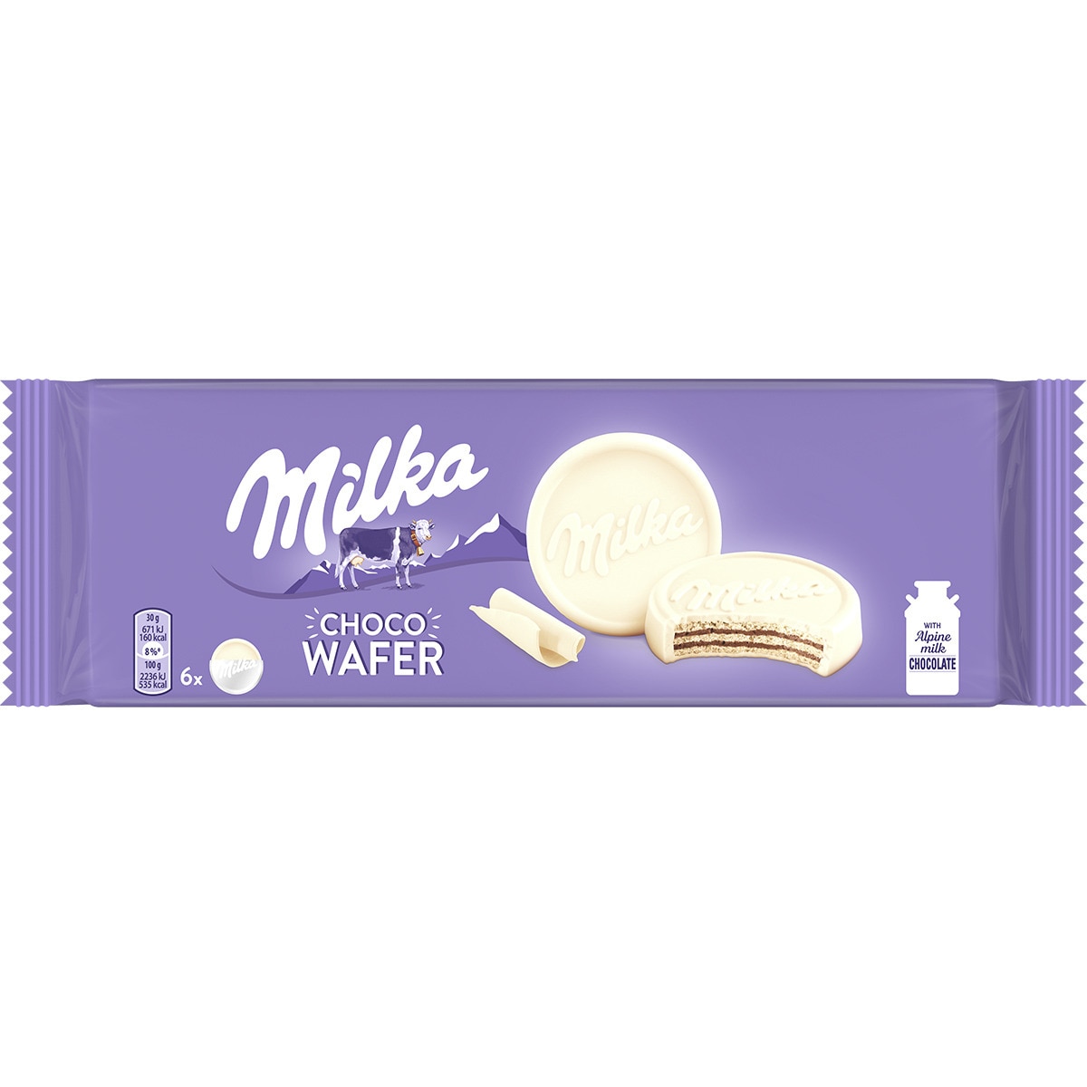 Choco Wafer galletas de barquillo cubiertas de chocolate blanco estuche 180 g