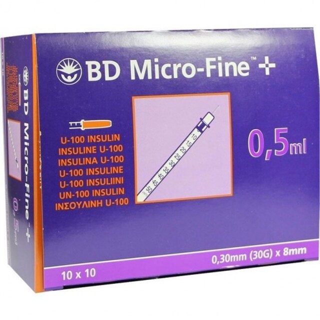 Imagem 0 de Seringas de Insulina 10x0,5ml Bd Micro Fine