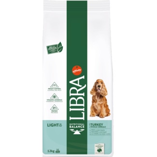 Ração para Cão Light com Peru e Cereais Integrais embalagem 12 kg - Libra