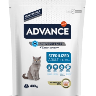 Ração para Gato Sterilized Adult 1 a 10 Anos embalagem 400 g - Advance