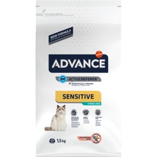Ração para Gato Esterilizado Adulto 1 a 10 Anos com Salmão e Cevada embalagem 1500 g - Advance
