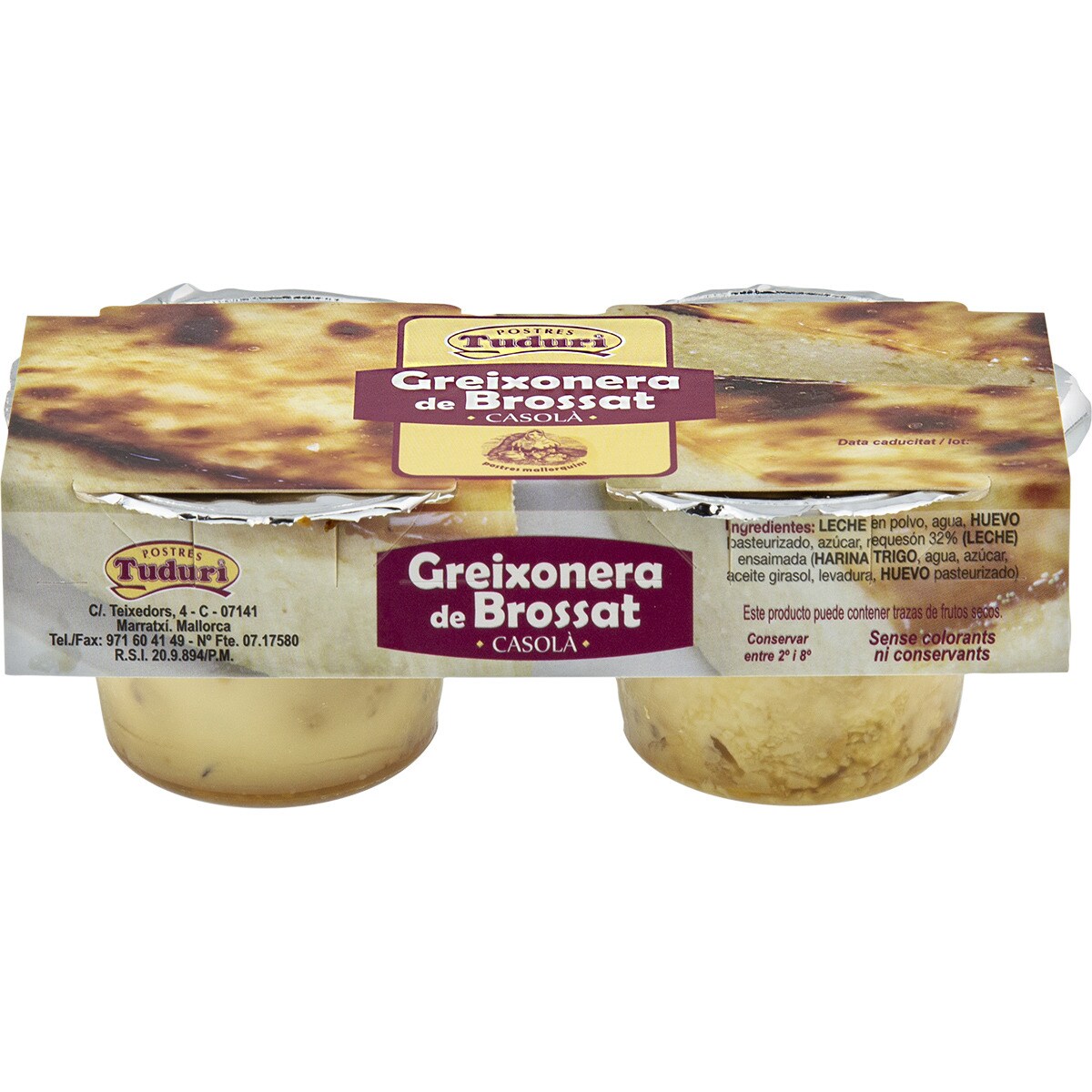 tarta de requesón pack 2 unidades 125 g