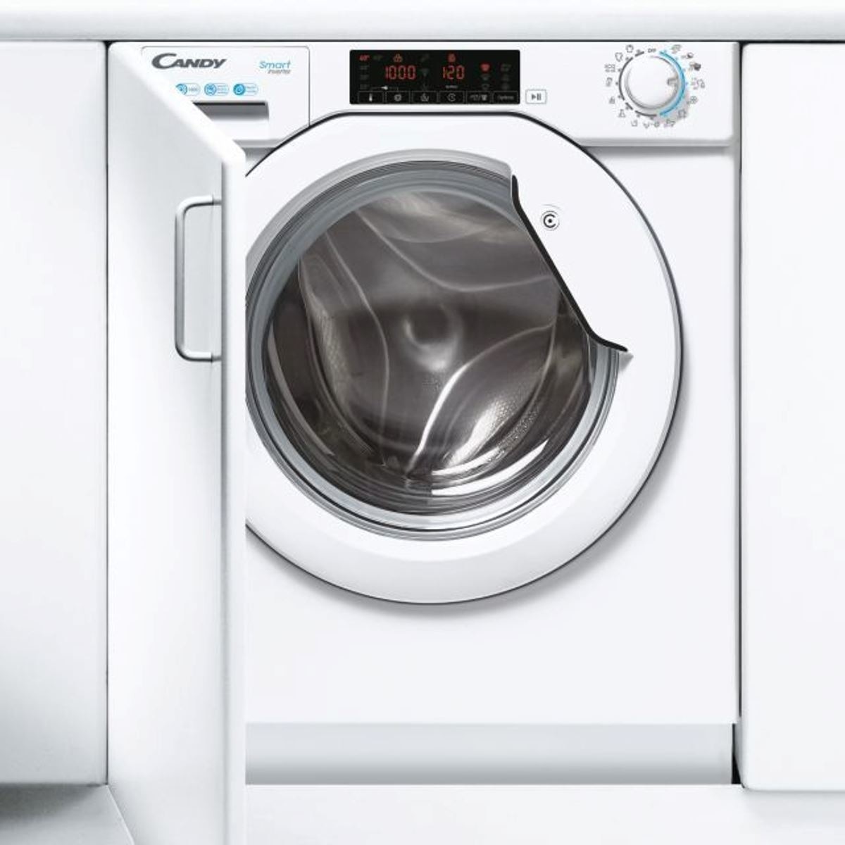 Máquina de Lavar Roupa Encastrável Candy Smart Inverter CBW 48TWME-S de 8 kg e 1400 rpm - Branco 3