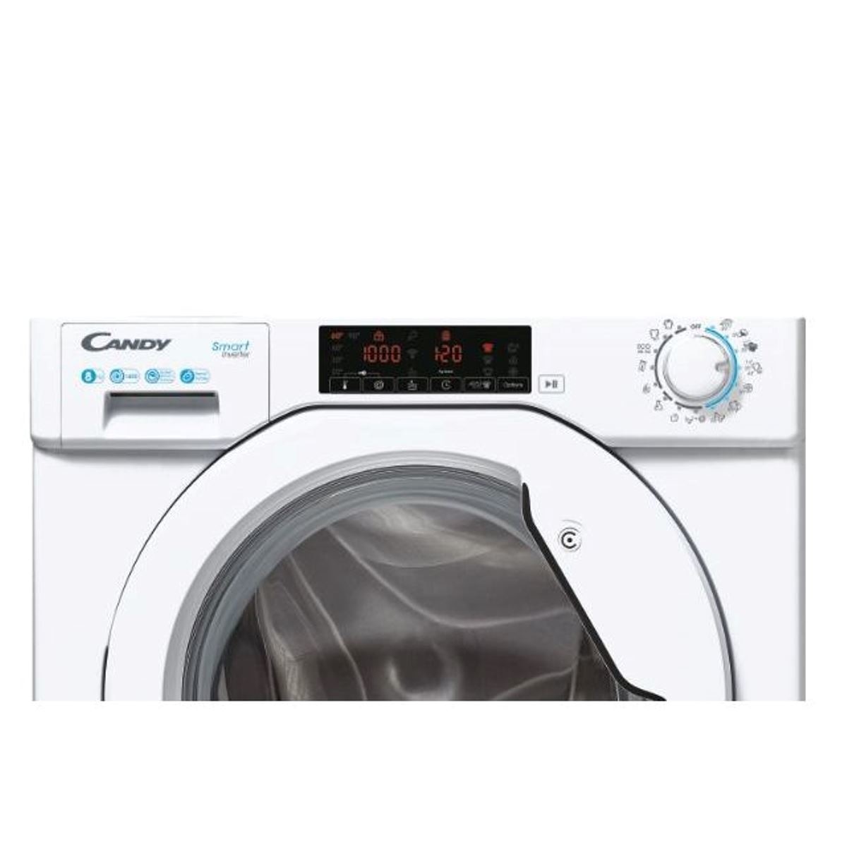 Máquina de Lavar Roupa Encastrável Candy Smart Inverter CBW 48TWME-S de 8 kg e 1400 rpm - Branco 2