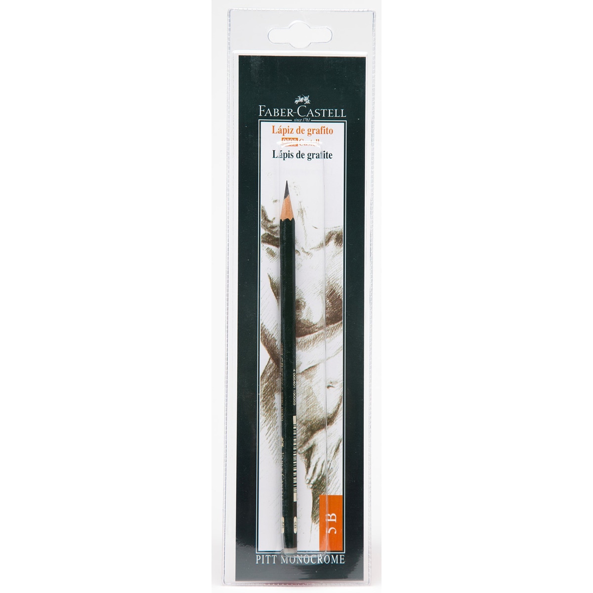 Blíster 1 Ecolápiz Grafito Castell 9000 5B Faber-Castell 1