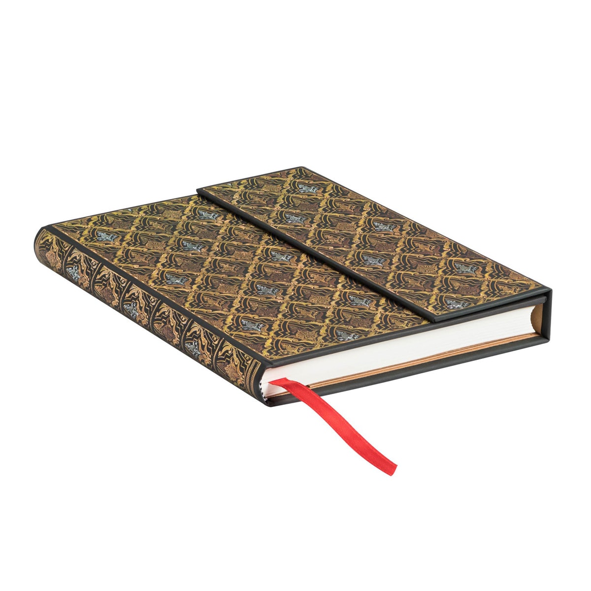 Libreta Destino Midi 130 × 180 Rayada Paperblanks Dorado y Marrón Dorado-4