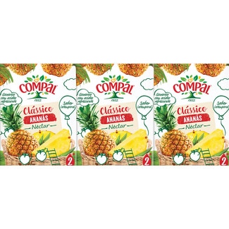 Néctar Ananás Pack 3 Clássico embalagem 200 ml cl - Compal
