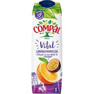 Néctar de Laranja Maracujá Vital embalagem 1 L - Compal