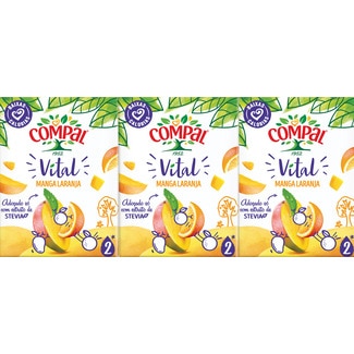 Manga Laranja Vital Pack 3 embalagem 200 ml - Compal