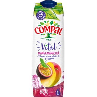 Néctar de Manga Maracujá Vital embalagem 1 L - Compal
