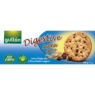 Bolachas Digestivas de Aveia Choco com Chips de Chocolate Preto embalagem 425 g - Gullón