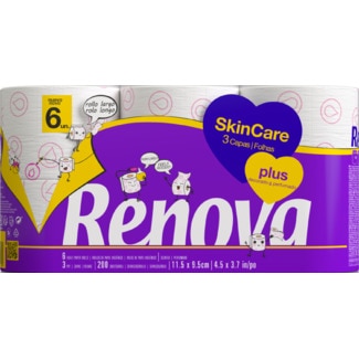 Papel Higiénico Plus embalagem 6 unidades - Renova