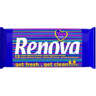 Papel Higiénico Húmido Travel 12 unidades - Renova