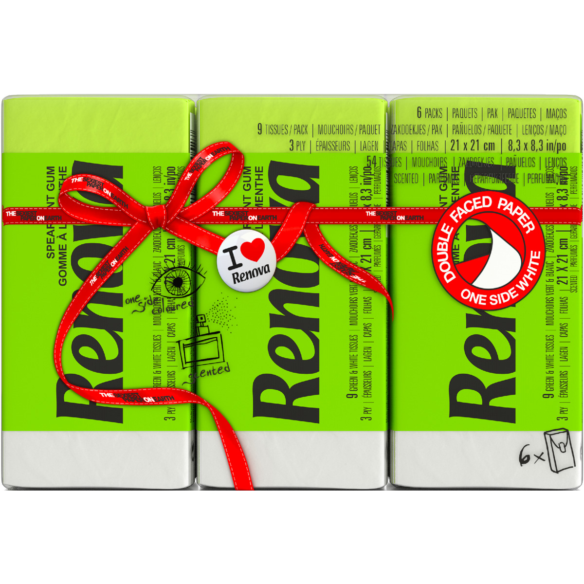 Lenços de Bolso Green embalagem 6 unidades