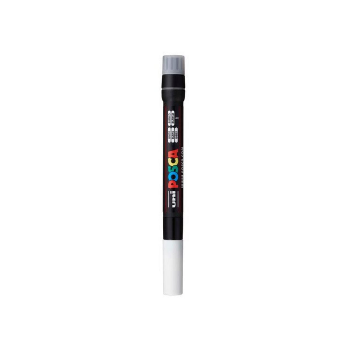 Uni Posca Marcador de Pintura Base de Água Ponta de Pincel Branco Branco-1