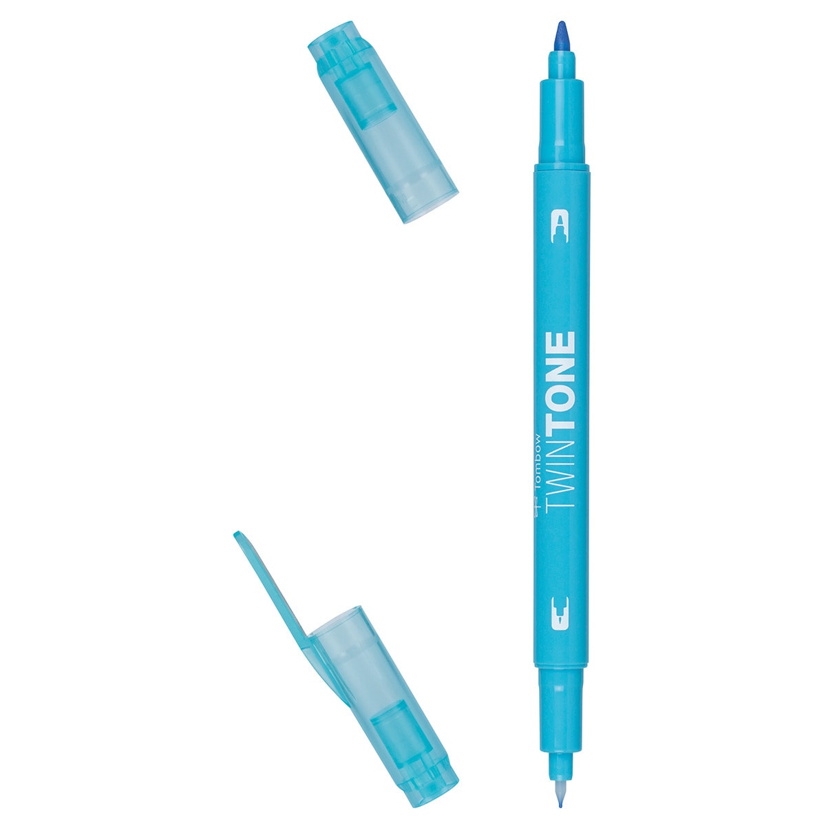 Rotulador Doble Punta TwinTone Base Agua Tombow Light Blue 13 Azul claro-1