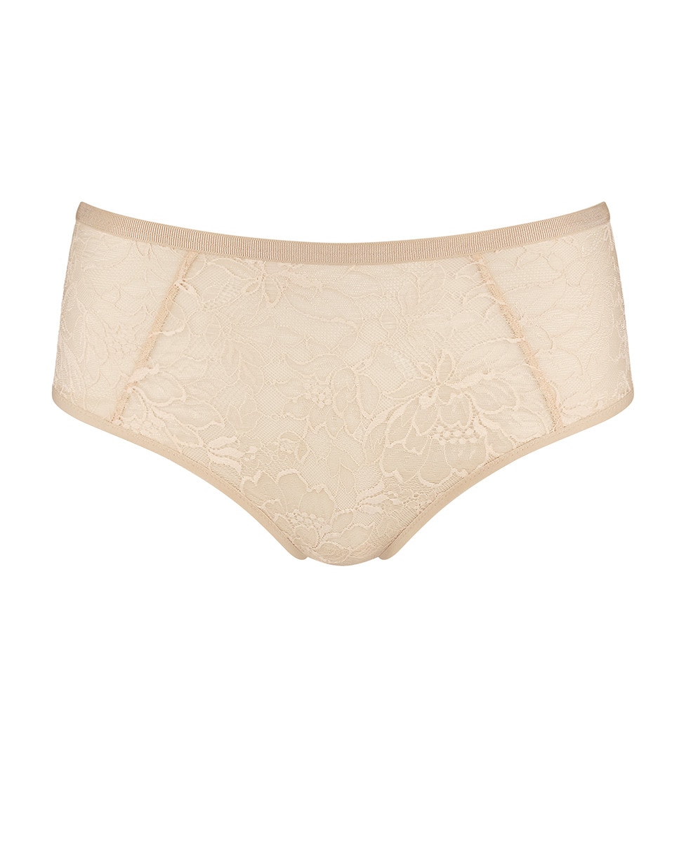 Cueca alta Amourette Charm com renda Creme-3