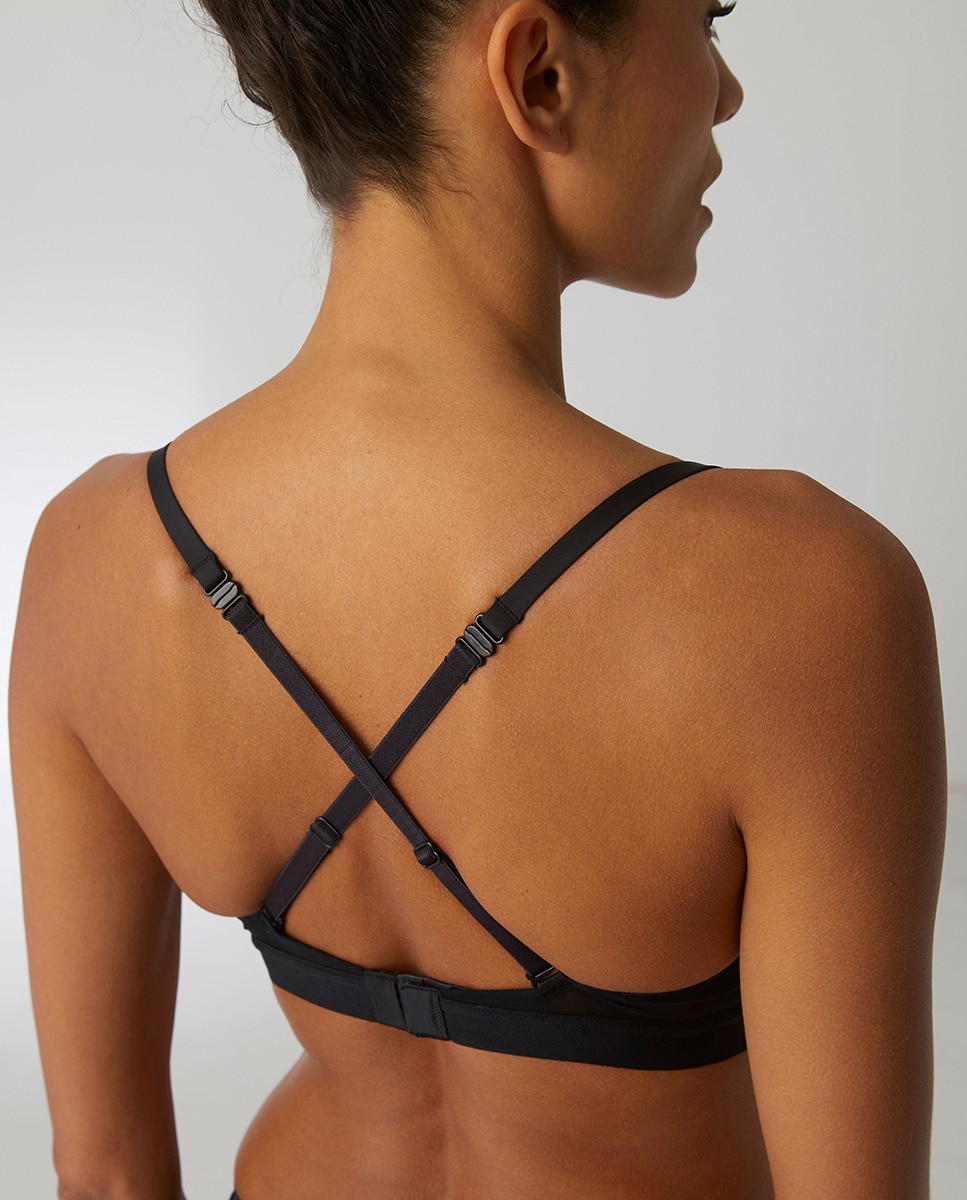 Soutien triangular Essentiel sem aro Preto-5