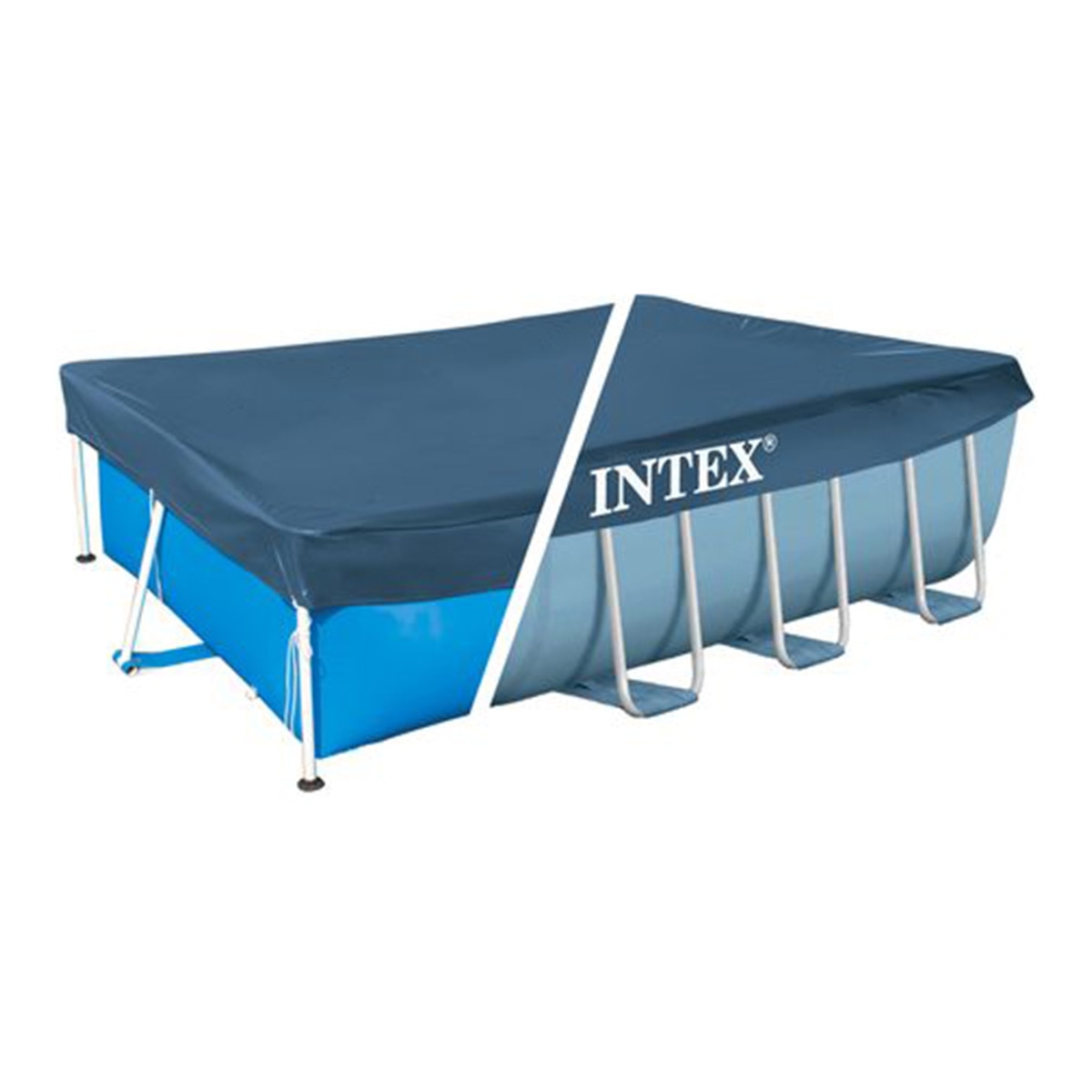 Cobertor Rectangular Piscinas Small y Prisma Frame 460 x 226 cm Gris-1