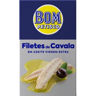 Filetes de Cavala em Azeite Virgem Extra lata 120 g - Bom Petisco
