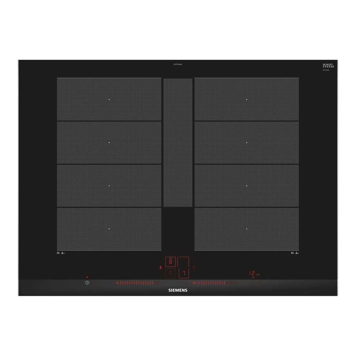 Imagem 0 de Placa de Indução Siemens IQ700 EX775LYE4E de 4 Zonas e de 70 cm - Preto