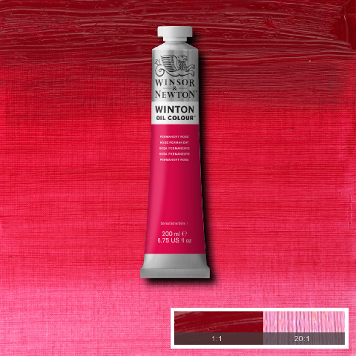 Tubo de Tinta a Óleo Winton Winsor & Newton 200 ml Rosa Permanente 2