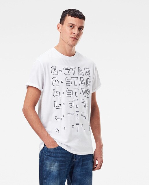 Camiseta de hombre en algodón orgánico blanca de manga corta · G-Star Raw ·  El Corte Inglés