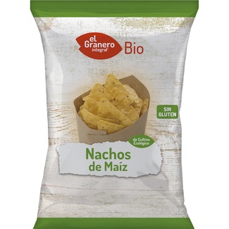 Bio nachos de maíz sabor natural ecológicos y sin gluten bolsa 125 g - El Granero Integral