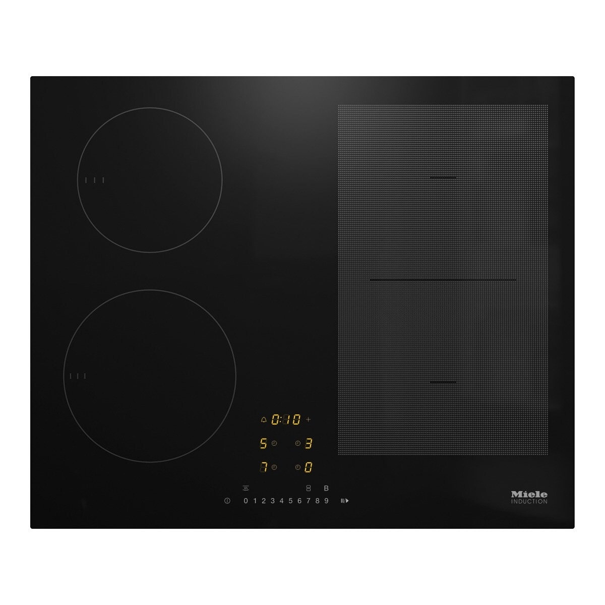 Placa de Indução Miele KM 7404 FX com 4 Zonas - Inclui 1 Zona PowerFlex - e de 59,2 cm - Preto Preto-1