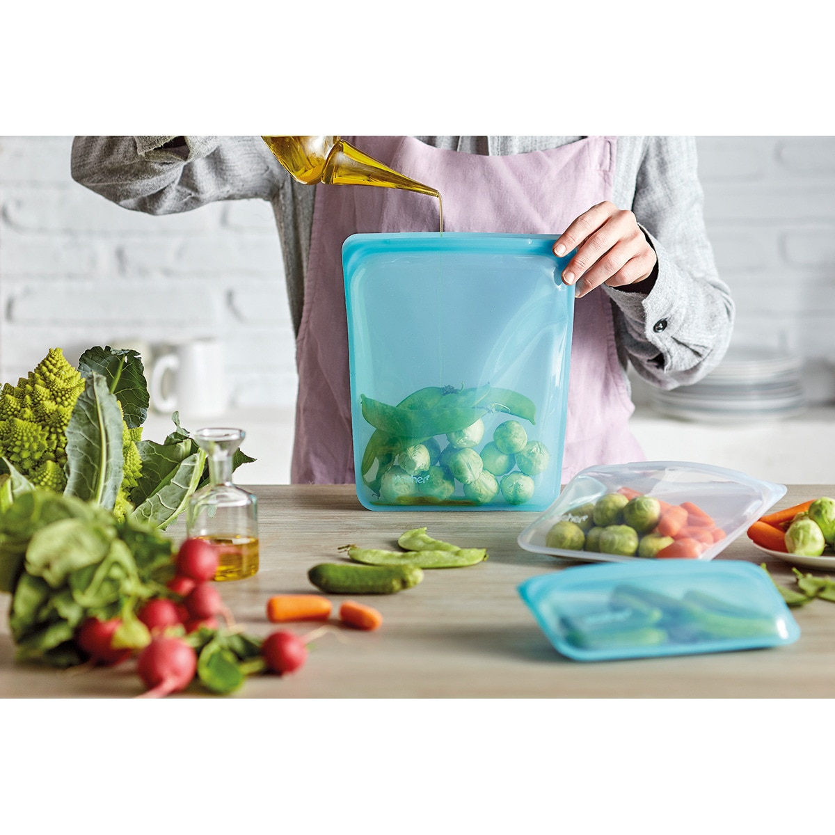 Bolsa reutilizável Transparente-4