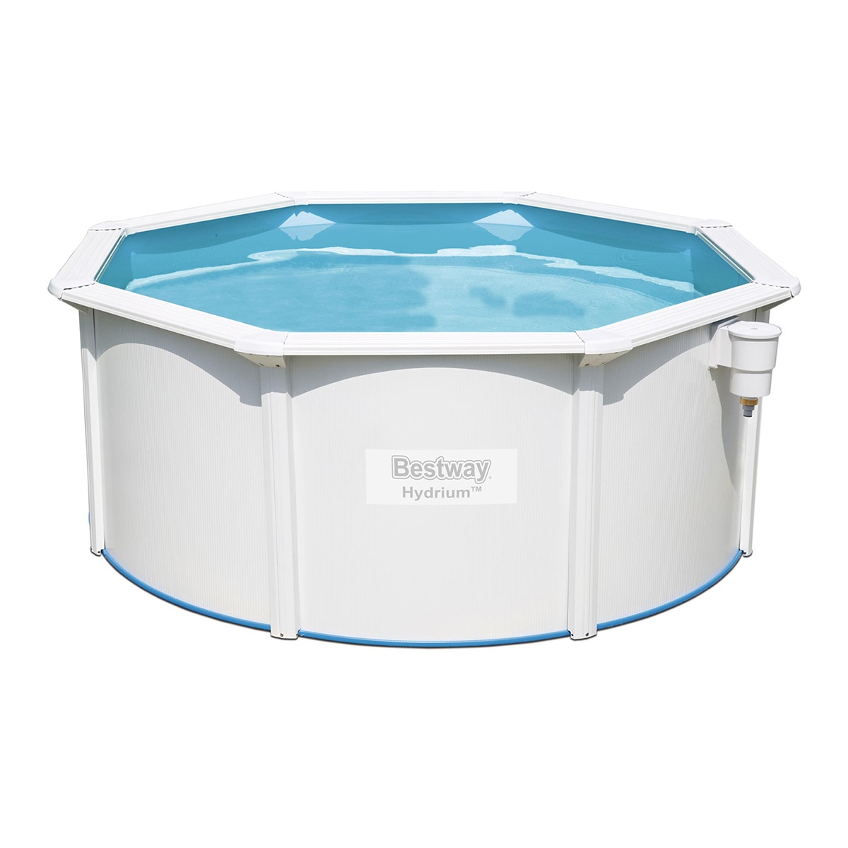 Piscina chapa de acero reforzada Hydrium Ø 300 x 120 cm Blanco-1