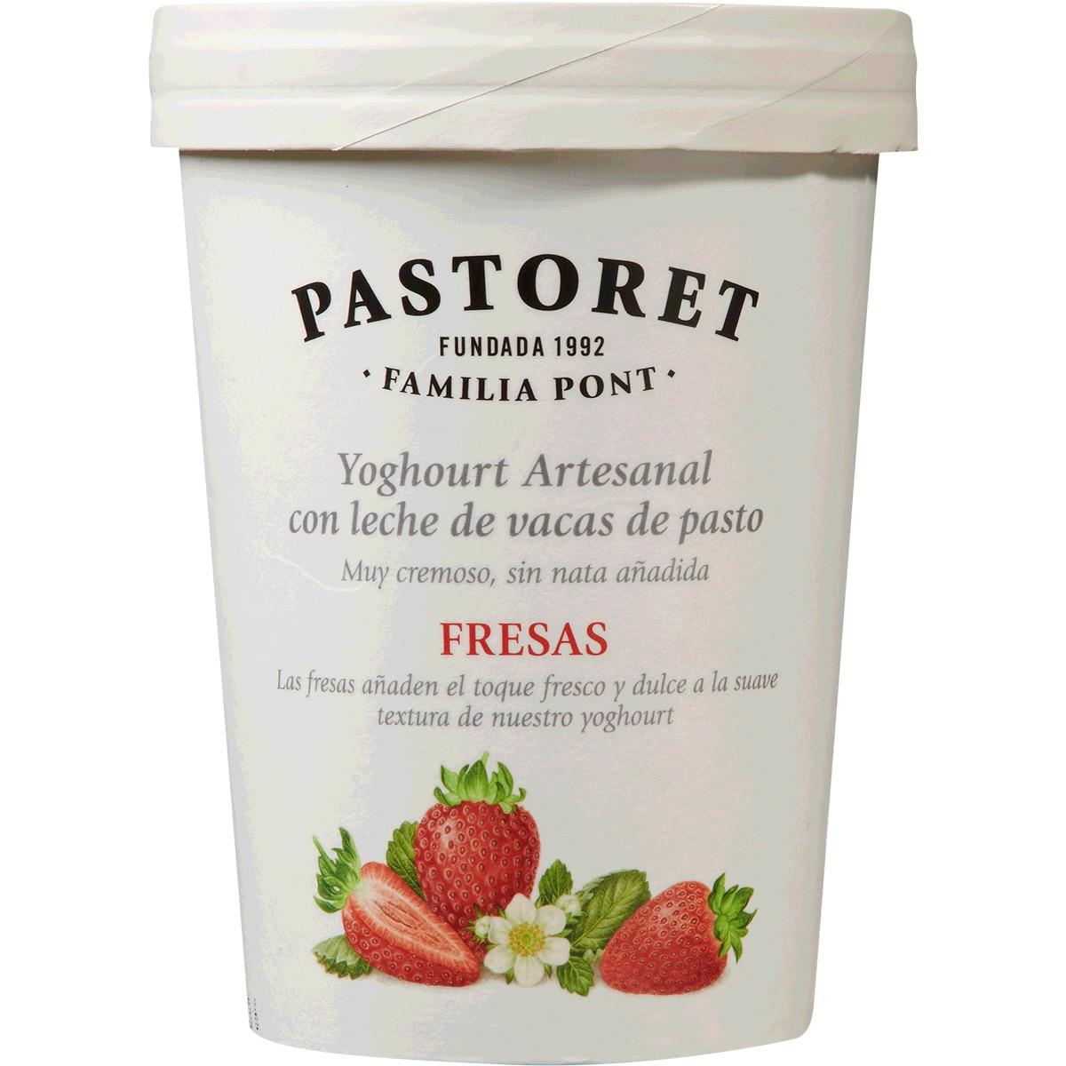Iogurte Artesanal com Morango embalagem 500 g