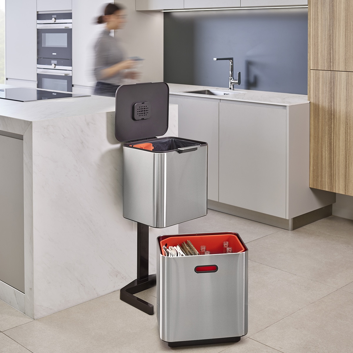 Balde do Lixo Totem 60 L Aço-20