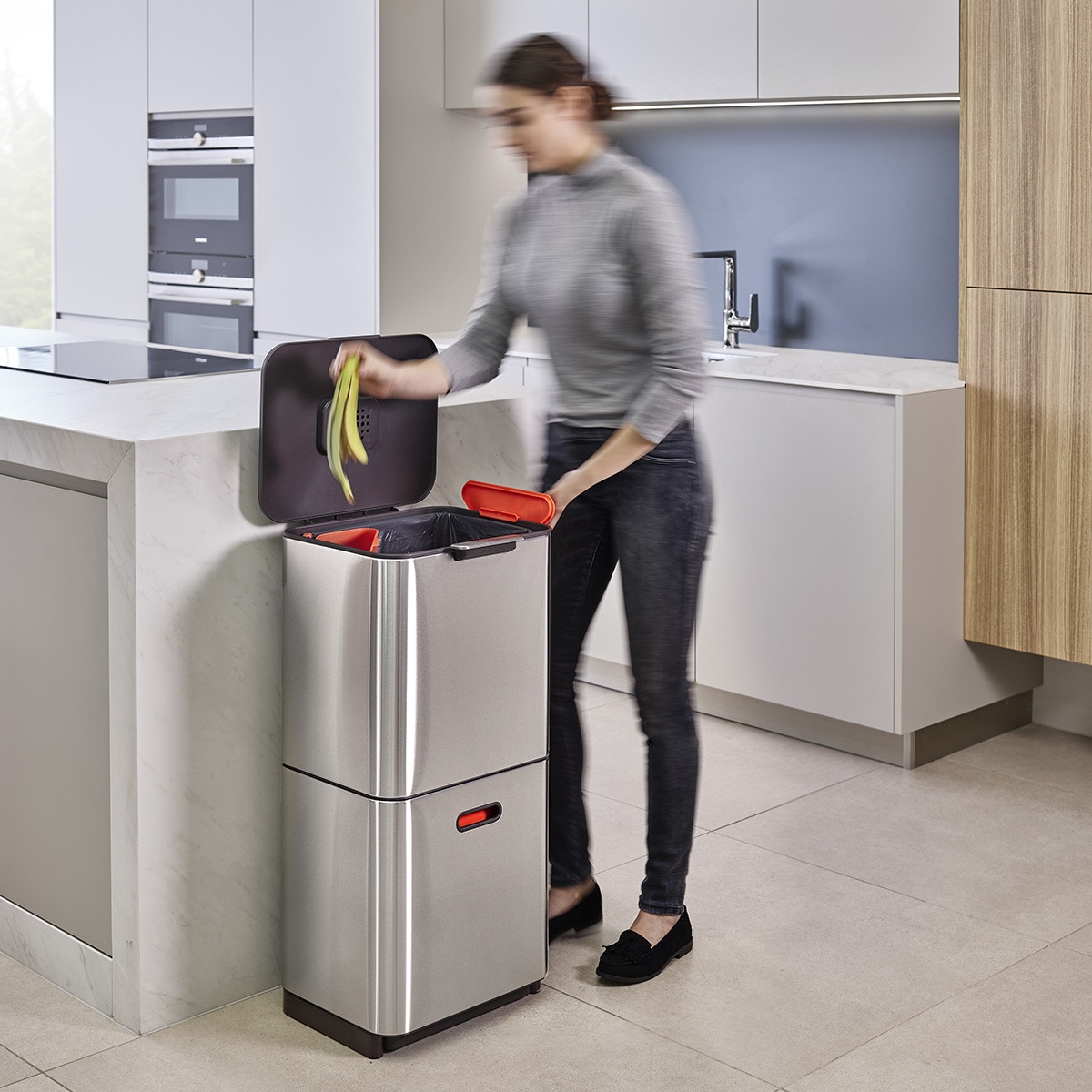 Balde do Lixo Totem 60 L Aço-19