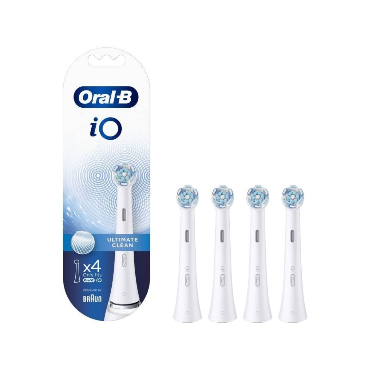 Imagem 0 de Recargas Escova de Dentes Elétrica Oral-B Braun iO Ultimate Clean - 4 Unidades - Branco