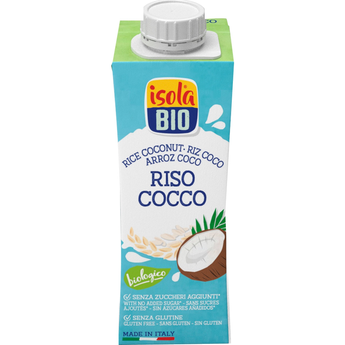 Bebida de Arroz e Coco sem Açúcar Biológica embalagem 250 ml