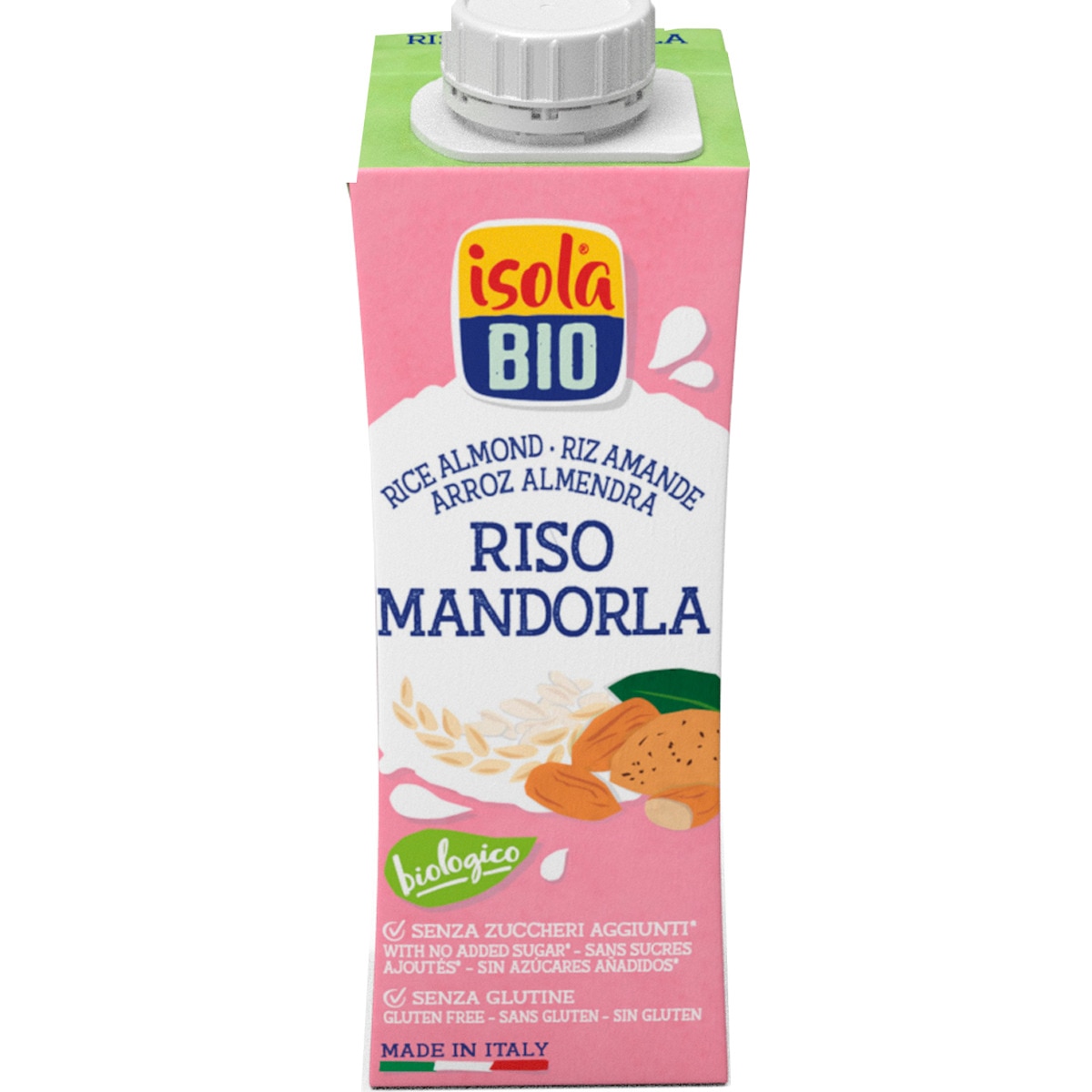 Bebida de Arroz + Amêndoa sem Açúcar Biológica embalagem 250 ml
