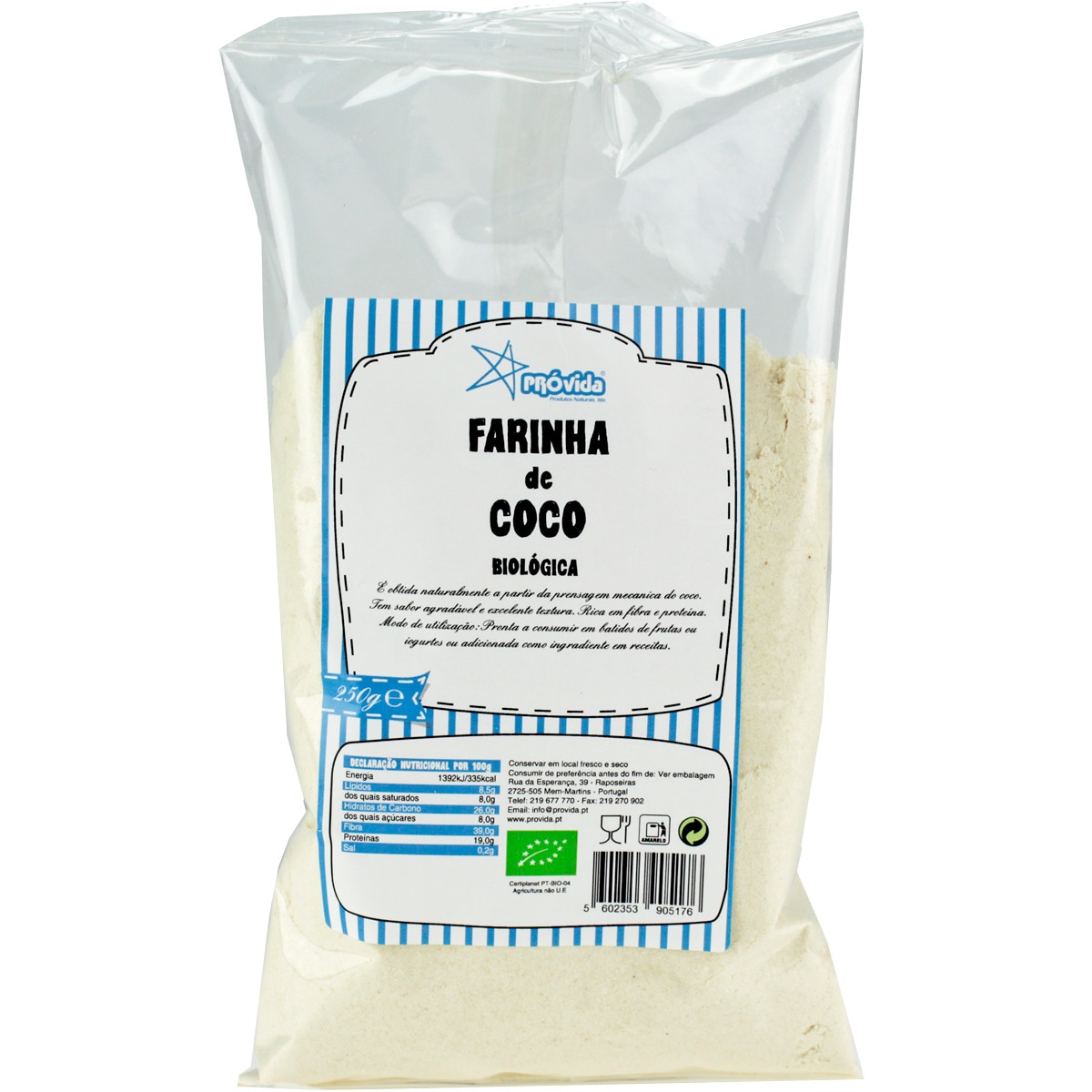 Farinha de Coco Biológica embalagem 250 g