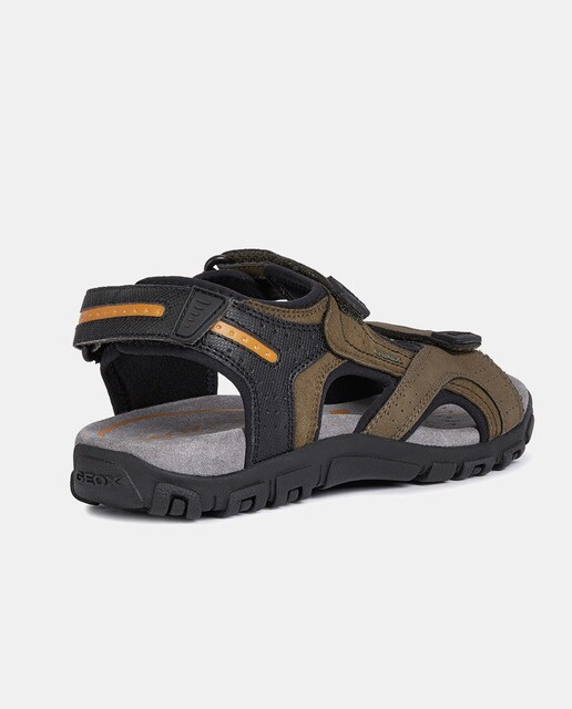 Sandalias de hombre Geox en coloro kaki con doble cierre adherente · Geox ·  El Corte Inglés