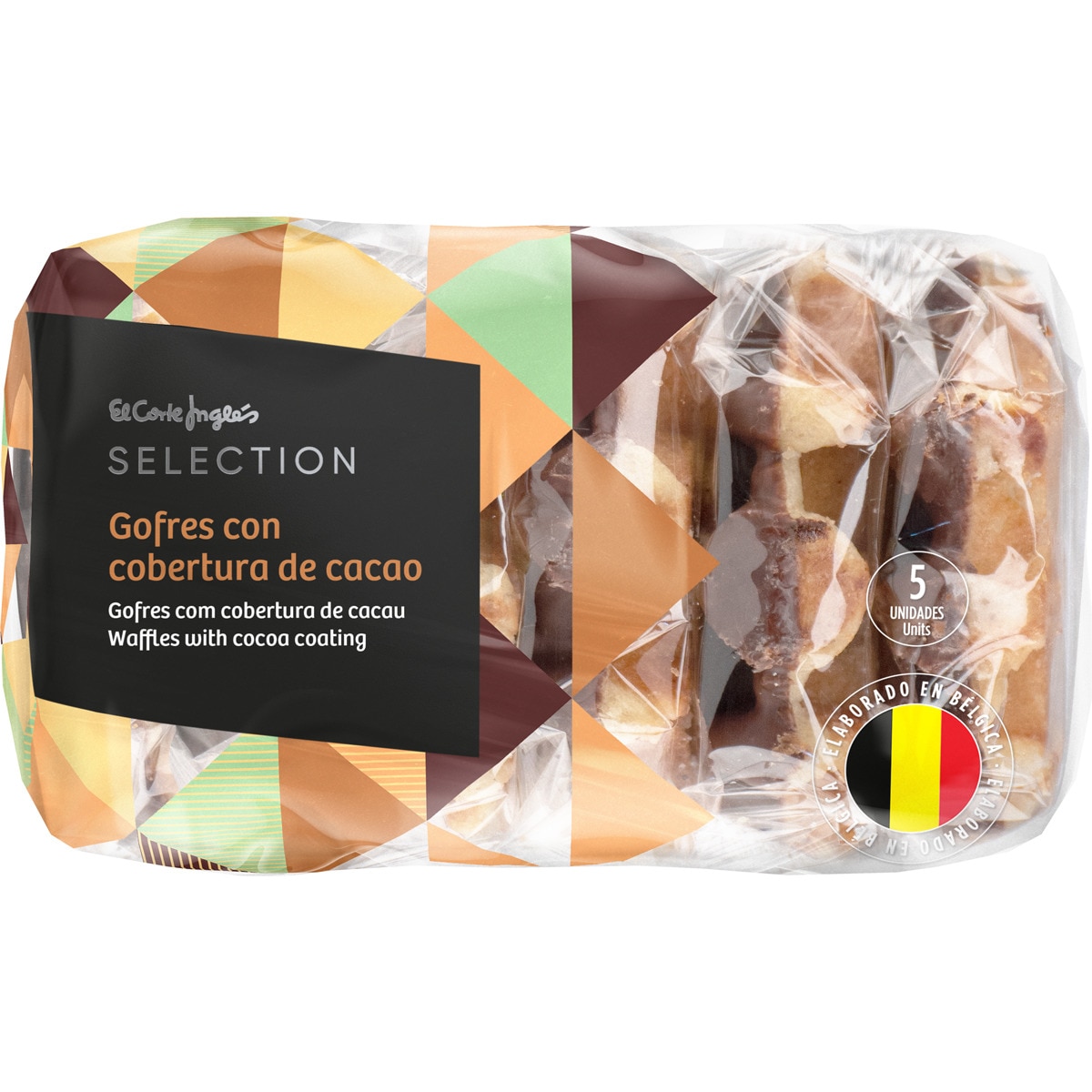 gofres con cobertura de cacao 5 unidades envase 300 g